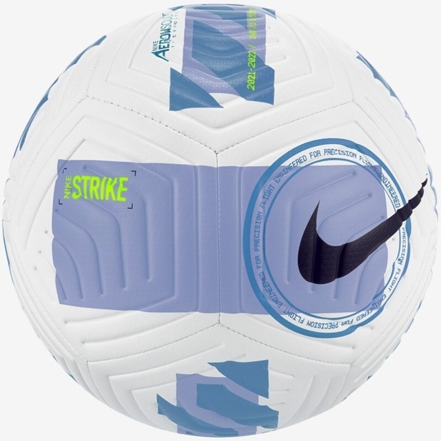 NIKE STRIKE SOCCER BALL AEROWSCULPT LIGHT BLUE C2376106 SIZE 5 for