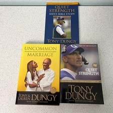 Lot of 3 Tony Dungy Inspirational Spiritual Bible Study Marriage PB HB Books