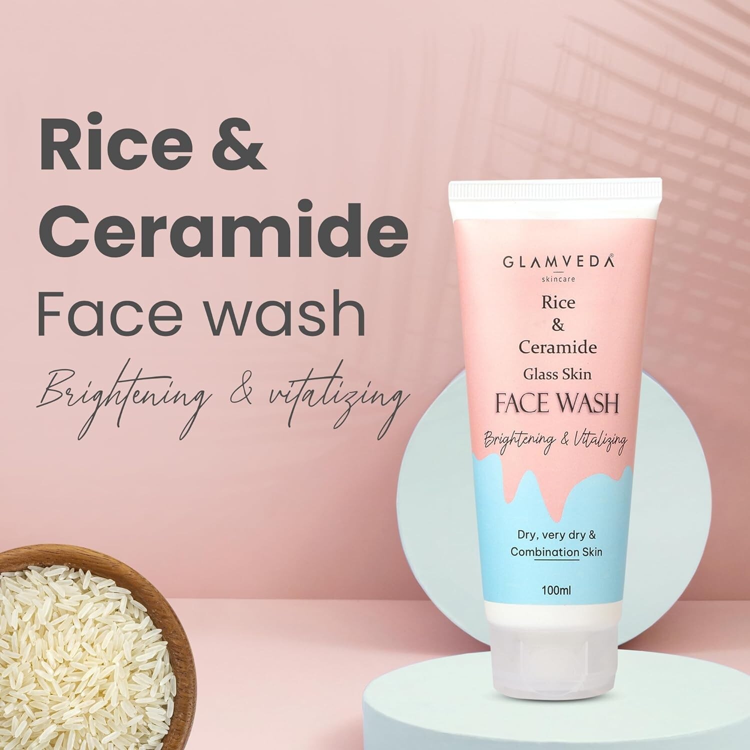 Korean Skin Brightening Face Wash Cleanser With Rice Water and Ceramide