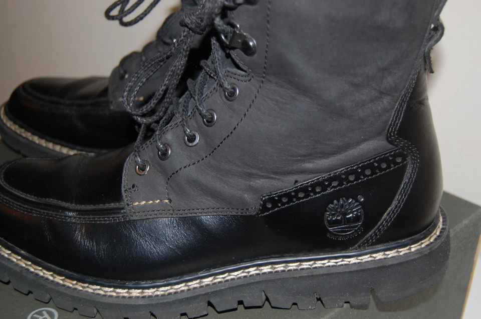 Timberland Britton Hill Moc носок водонепроницаемый ботинки из черной кожи мужской размер 7 - Изображение 4 из 4