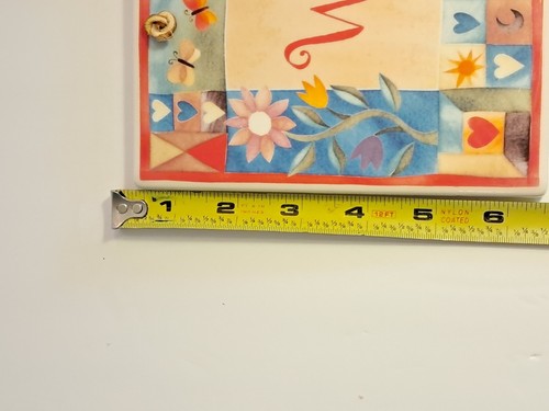 Challis & Roos Ceramic Welcome Sign Hearts Flowers Red White Blue Hanging Plaque - Picture 11 of 12