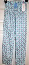 GIRL'S SMALL SANTA WHALE Vineyard Vines Poly Lounge Jogger in Crystal Blue