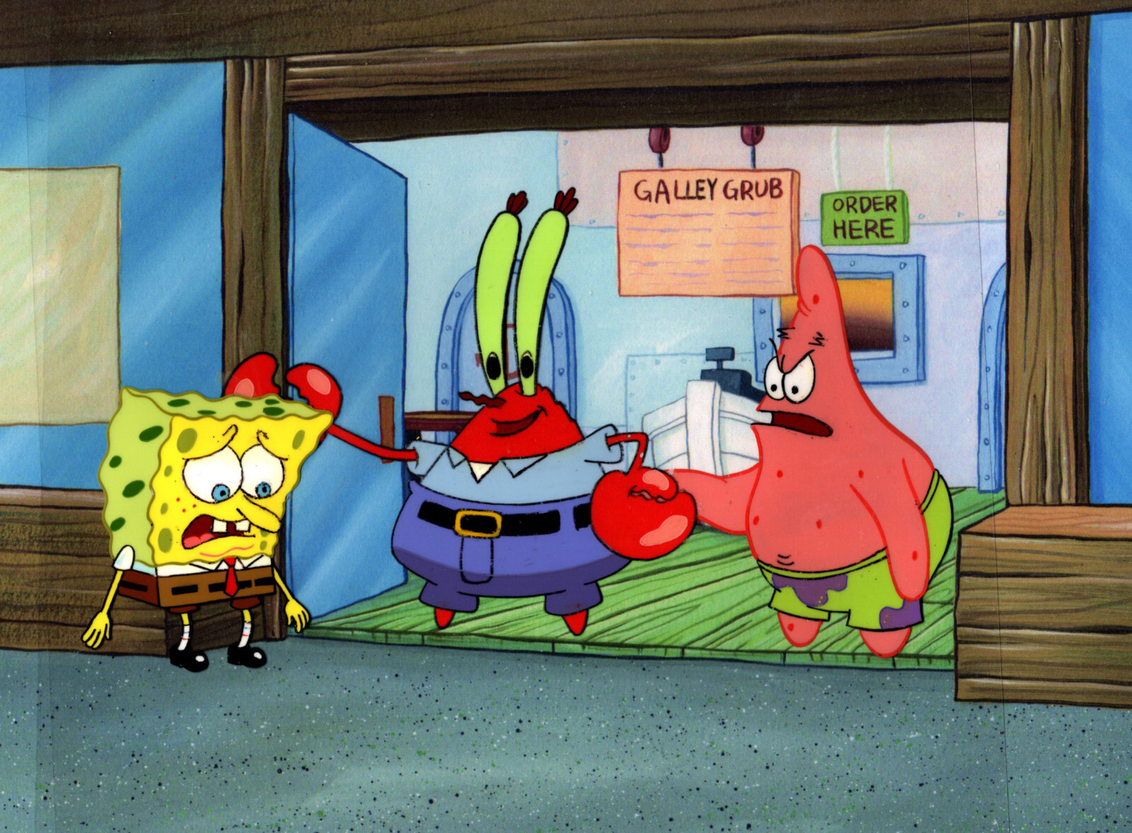 FABULOUS ALL 3 GUYS ! "HOOKY" !!! Spongebob Production cels #8627 | eBay
