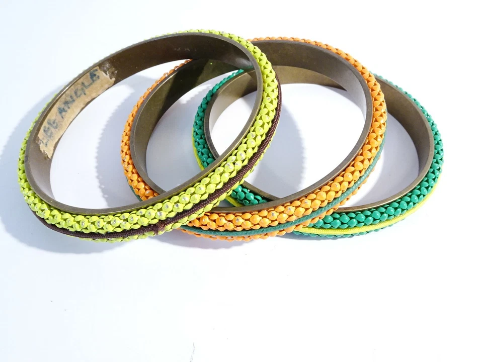 Juego de 3 brazaletes Lee Angel Neiman Marcus para mujer de malla con etiquetas 195 arco iris Foto 3 de 4