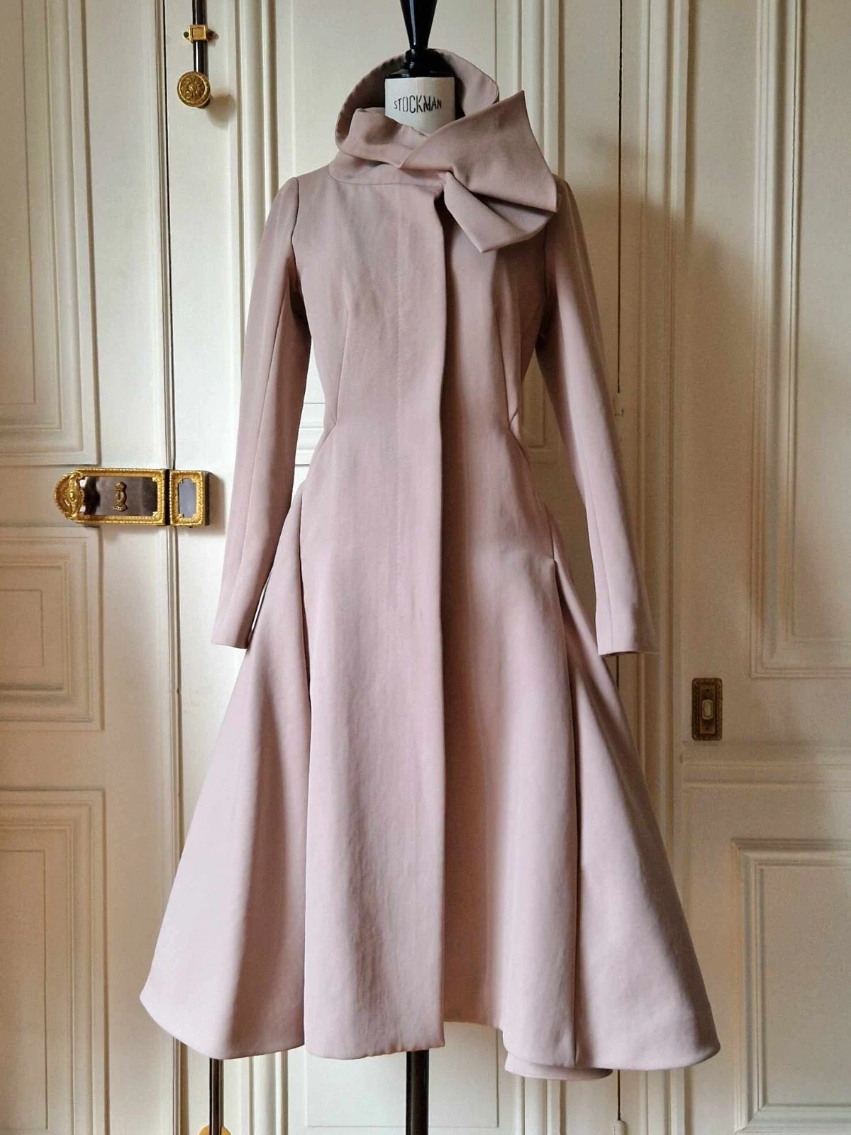 LOUIS VUITTON（LV） RARO cappotto Louis Vuitton ecrù beige equitazione swing peplum giacca esterna 34 US 2 4 XS