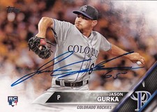 JASON GURKA SIGNED AUTO'D 2016 TOPPS CARD #577 COLORADO ROCKIES ANGELS LMB