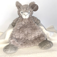 Demdaco Security 2019 Blanket Rattle Fuzzy Lovey Alpaca Luna Llama Plush w/Tag