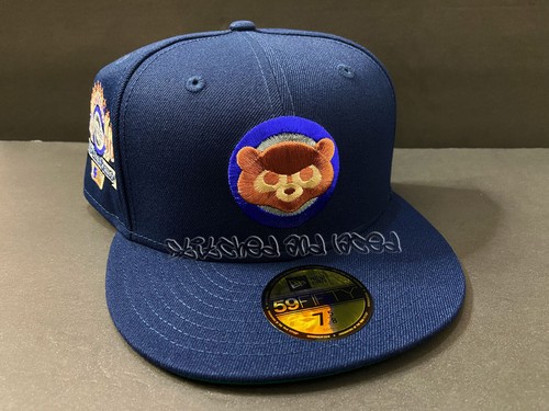 EXCLUSIVE CHICAGO CUBS FITTED HAT NAVY BLUE 1990 ASG PATCH GREEN UV CLUB 7 5/8 - 第 1/9 張圖片