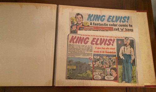 Vintage One of a Kind ELVIS PRESLEY Scrapbook Newspaper Comic Book UNUSUAL ITEMS - Picture 21 of 24