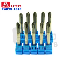 10 PCS 1/4" 4 FLUTE 90 DEGREE CARBIDE CHAMFER MILL - TiALN COATED