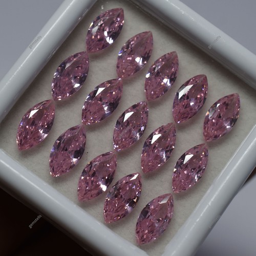 Pink Sapphire Color Marquise Cut 15 Pcs Natural CERTIFIED Loose Gemstone 7x5 mm - Picture 6 of 15