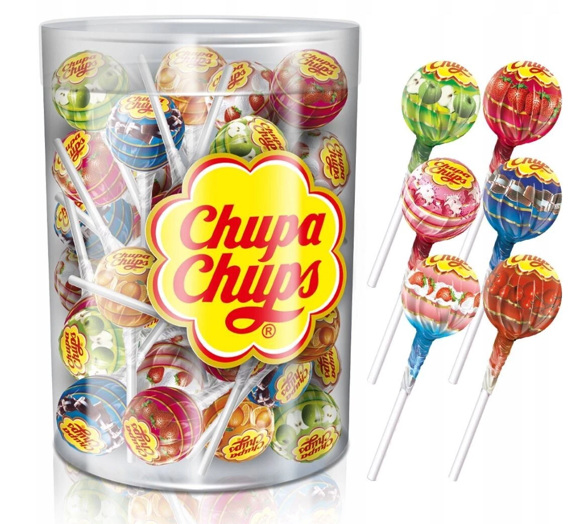 Chupa Chups Lollipops, Assorted Flavors in Box, 3LB Bulk Candy