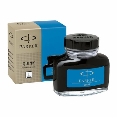 Parker Quink Fountain Pen Ink Bottle 30ML (Pak of 1) Blue Ink Freeshipping