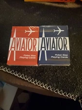 Aviator Red / Blue Poker 914 Playing Cards - 2 Decks - NEW