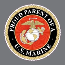 MA-3115 Proud Parent of A US Marine Corps Military Bumper Sticker Window Decal