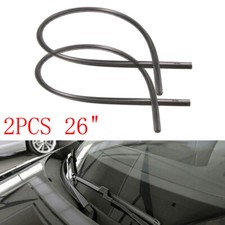 2Pcs Universal Black Car Bus Silicone Frameless Windshield Wipers Blade Refill