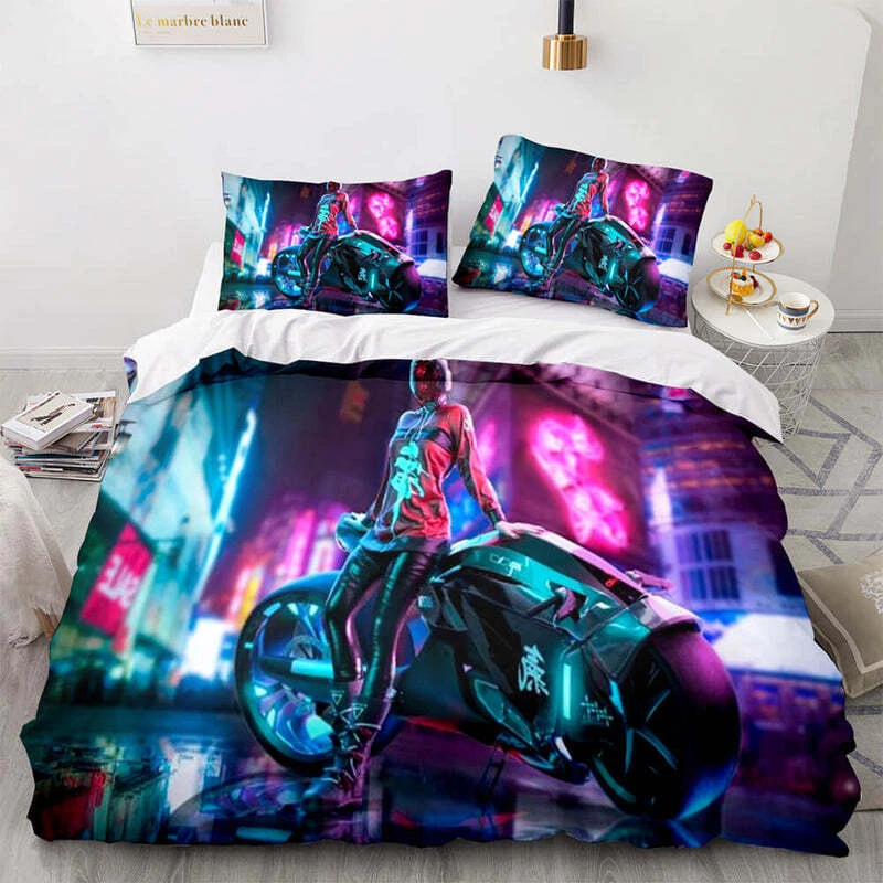 Game Cyberpunk 2077 Bedding Set Quilt Covers Without Filler