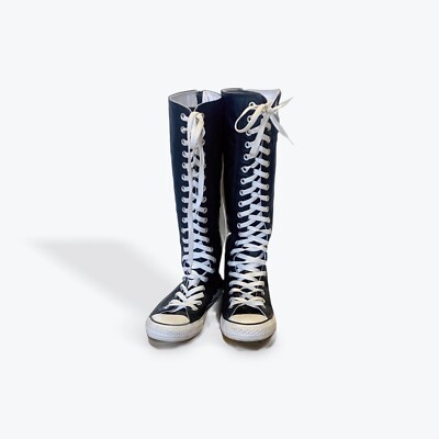 こじろー Converse Chuck Taylor All Star Knee High XXHI Black LEATHER