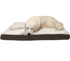 Furhaven XL Orthopedic Dog Bed Sherpa & Suede Deluxe Mattress Espresso