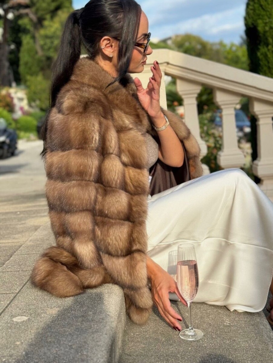 REAL FUR SABLE COAT JACKET