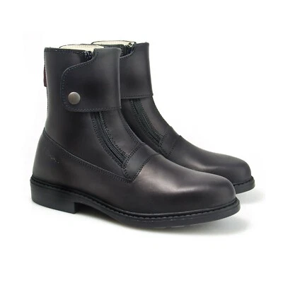 Hobo Stiefelette Zipp Sepp HG schwarz, Reitstiefelette Leder Reißverschuss, neu