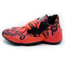 Adidas Harden Vol 4 Basketball Shoes Kids 4.5 Black Neon Sneakers