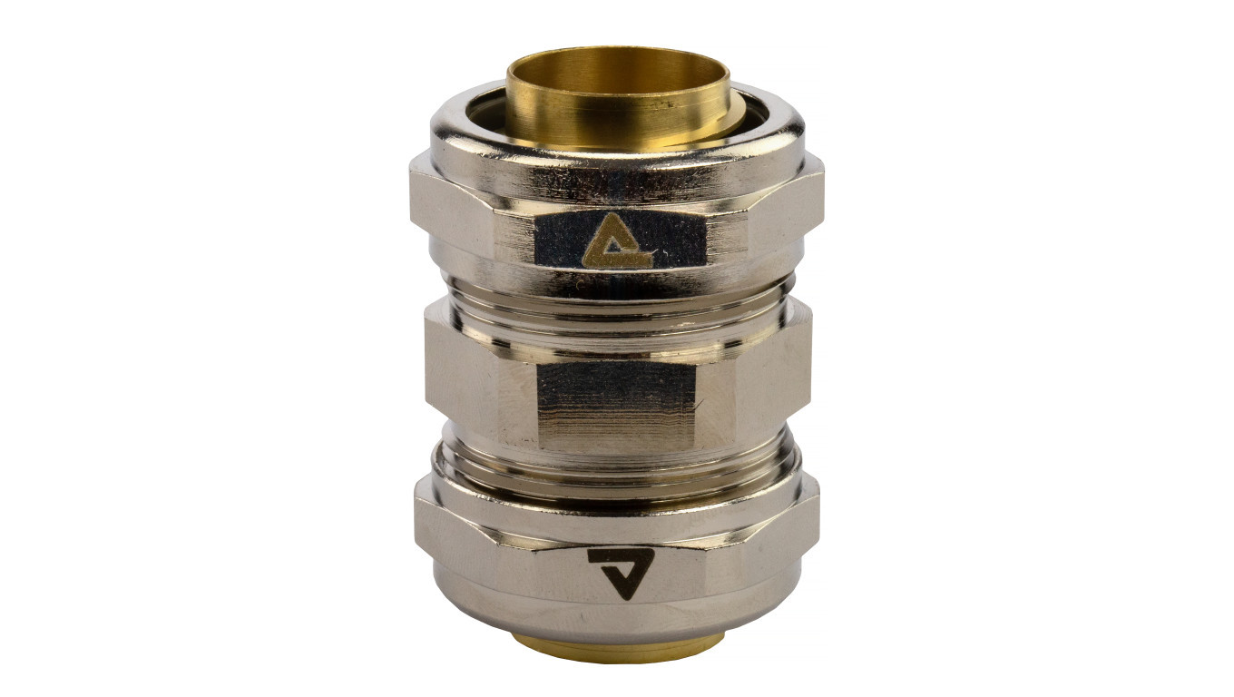 Straight metal connector DN 32 for corrugated pipes Anaconda 32mm polyami /T2UK