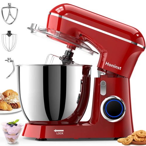 Honinst 1531 Electric Stand Mixer 6.5 QT 10+P Speeds Lightweight Rede