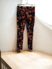 Anthropologie Pilcro Serif Floral Corduroy Pant sz 28- Autumn Floral- Excellent