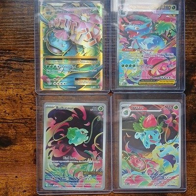Bulbasaur133/Ivysaur134/Mega Venusaur ex SIR 177/MVenusaur ex 100 Holo(ALL MINT)