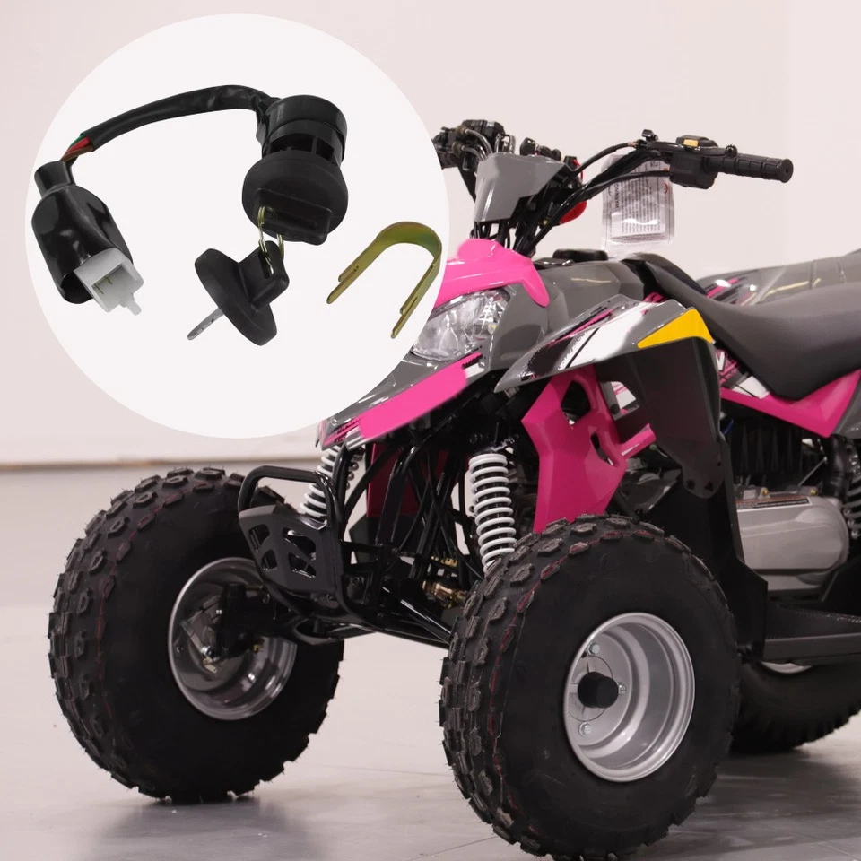 4PINS Ignition Key Switch with Keys For Polaris Outlaw 110 EFI 2016-2024 0453417 - Image 2 of 4