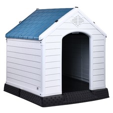 Plastic Dog House Insulated Doghouse Puppy Shelter 29 Inch Blue Elevon Water