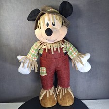 Disney Mickey Mouse 22" Scarecrow Fall Halloween Porch Greeter Decoration NWOT
