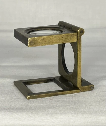 Civil War Period Folding Pocket Map Magnifier or Loop in Brass, L@@K!