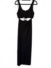 Alice + Olivia Arizona Cutout O-Ring Black Maxi Dress Women's Size 6