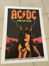 AC/DC 2025 Brisbane Australia Numbered Lithograph Poster #671/750 (61 x 46 CMS)