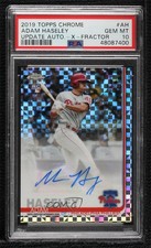 2019 Chrome Update Target X-Fractor 125/125 Adam Haseley PSA 10 GEM MT Auto 0c6