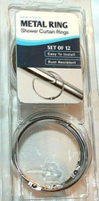 Maytex Metal Ring Chrome Shower Curtain Rings Set of 12