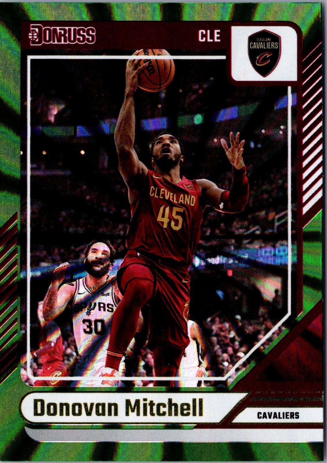 2024-25 Panini Donruss - Donovan Mitchell #110 Holo Green Laser Cavaliers