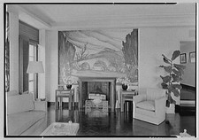 Robert T. Swaine, residence in Milton, Connecticut. Sun room wing, to fireplace