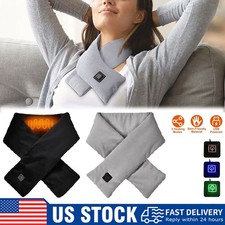 2x USB Heated Scarf Winter Neck Heating Pad Relieves Neck Pain Rechargeable Gift