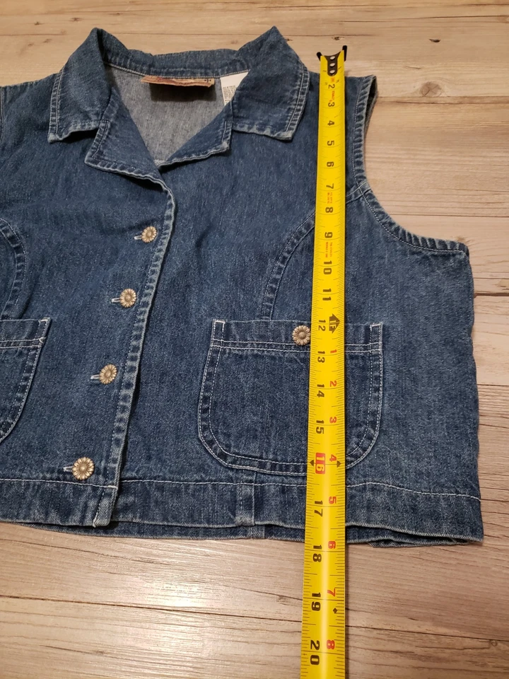 Chaleco vaquero para mujer Studio Ease talla Petite 12 de colección Foto 4 de 4