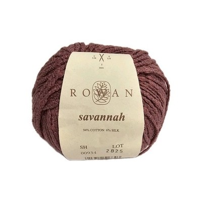 Rowan Savannah Yarn Cotton Silk- Lot Of 6 Skeins Pink Mauve Rose 50g 87.5yds NEW
