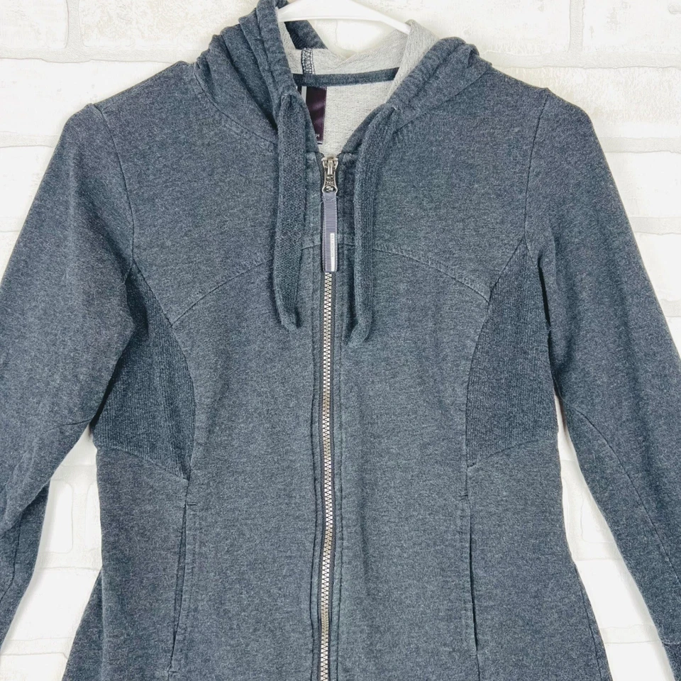 Mondetta Mujer Gris Oscuro Cremallera Completa Sudadera con Capucha Chaqueta Manga Larga Athleisure Talla S Foto 3 de 4