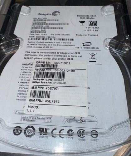 SEAGATE ST31000340NS 1000GB 9CA158-303 SATA 3GB sec Barracuda - Picture 2 of 3