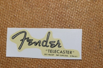 Fender  Telecaster 3 Pat.No. Vint. Waterslide Decal Medium Real Ink Silkscreen