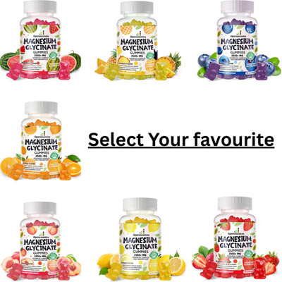 Magnesium Glycinate Gummies 2500mg - Sugar Free Magnesium Potassium Supplement w