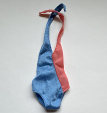 Vintage Barbie Blue/Pink Doll Swimsuit Swimwear 1980 s no tag