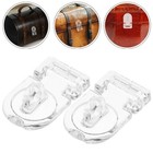 10 Sätze Mini-Scharnier-Haspe, durchsichtige Acryl-Haspenschnallen,