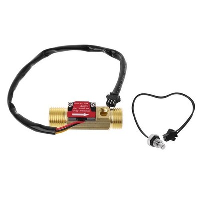 Brass Switch Hall Effect Liquid Flowmeter Fluidmeter Counter for Water Heater